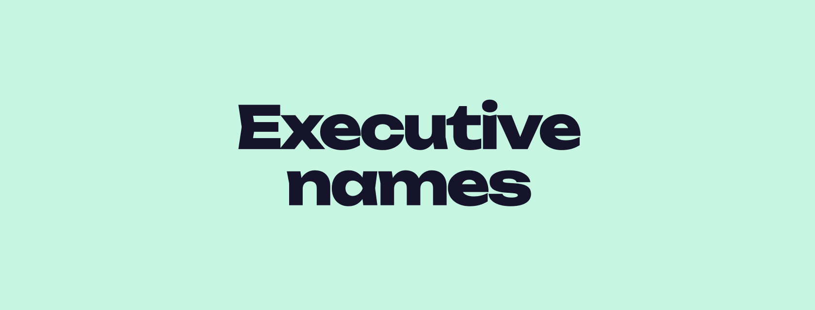 Founder and executive names onchain