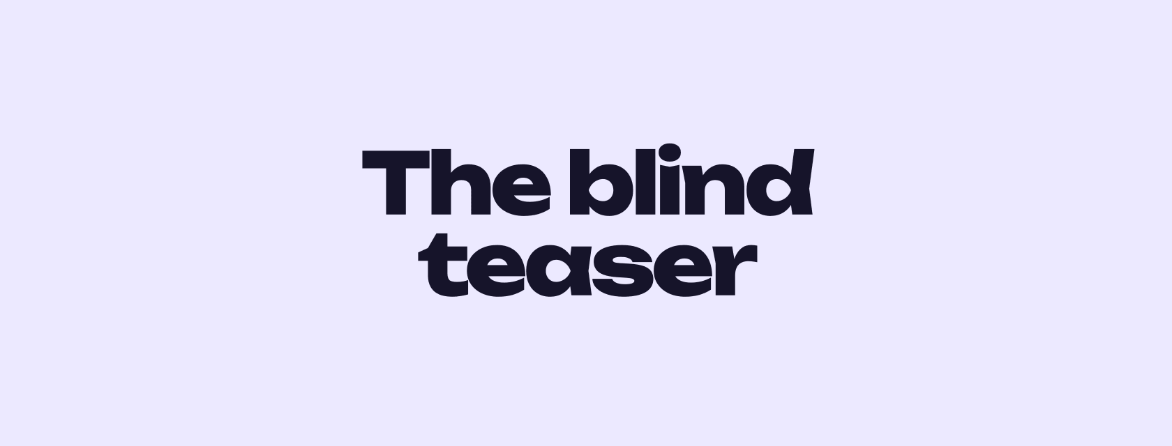 Writing a teaser for a TLD without naming it
